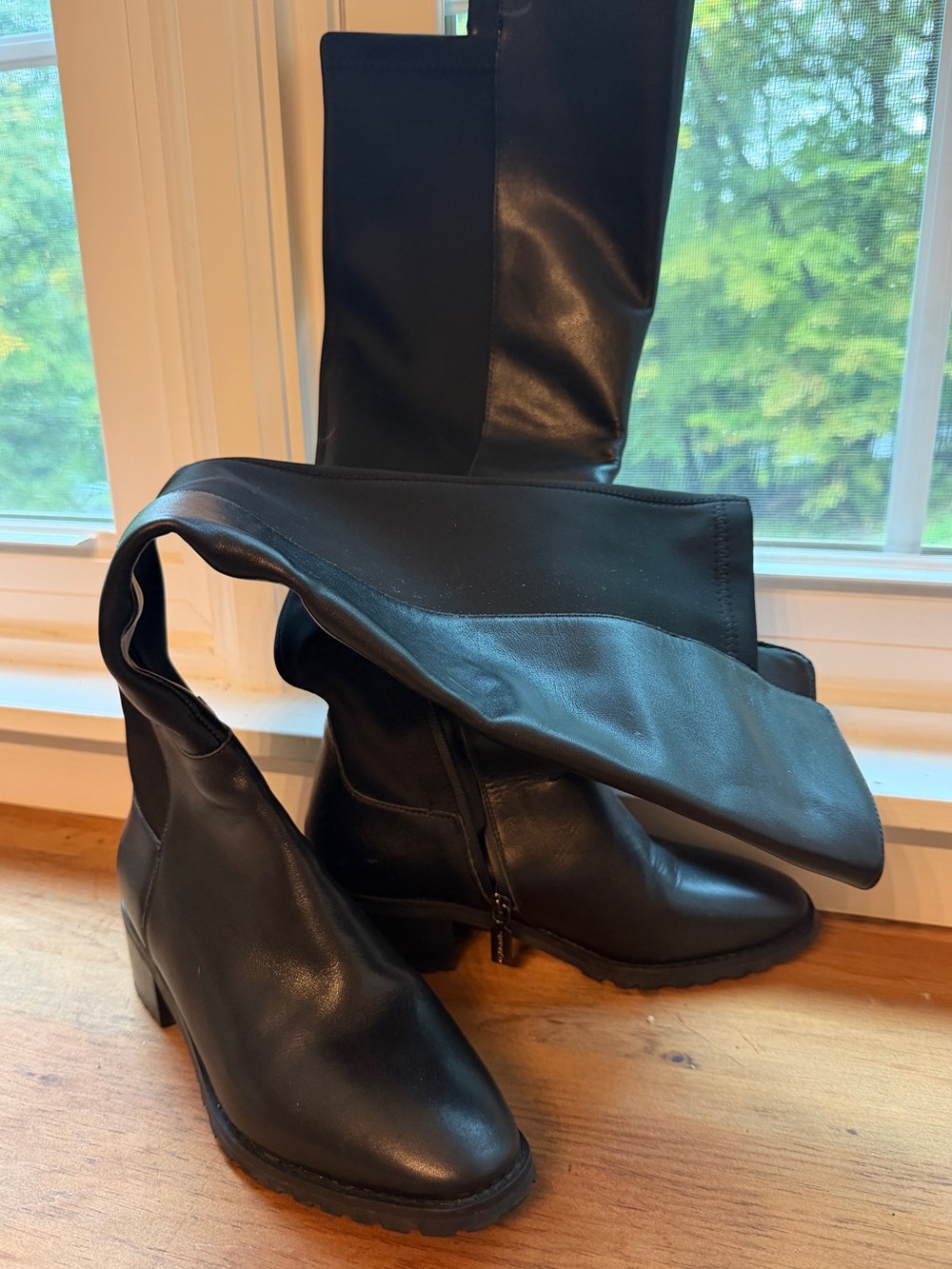 Blondo Sierra Black Waterproof Leather Knee High Boots Size 5.5